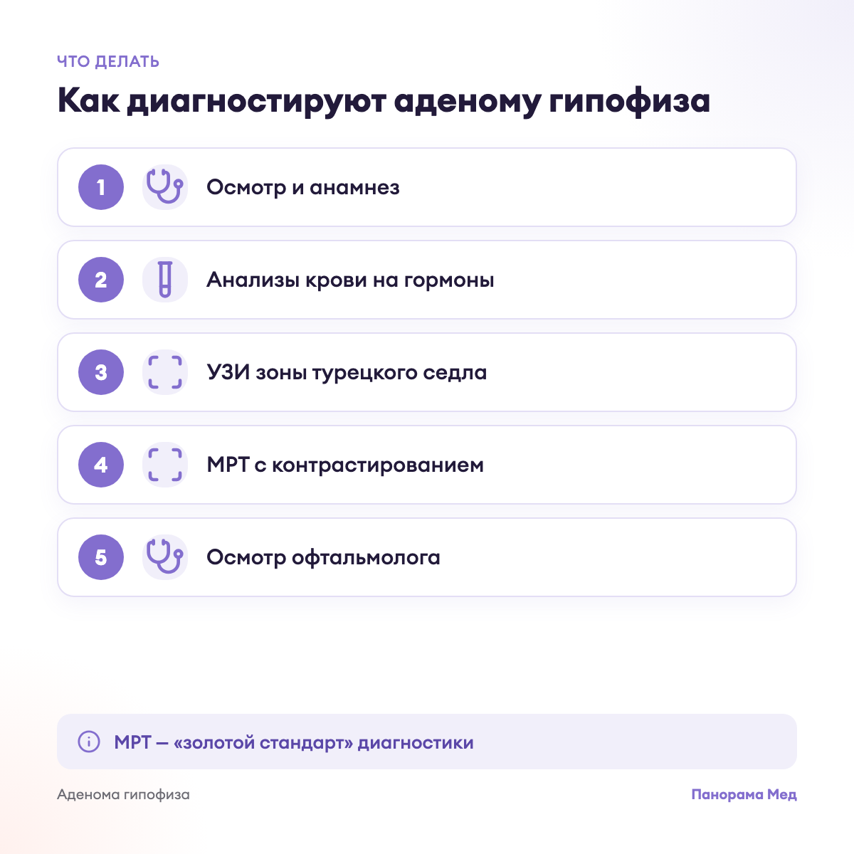 Как диагностируют аденому гипофиза