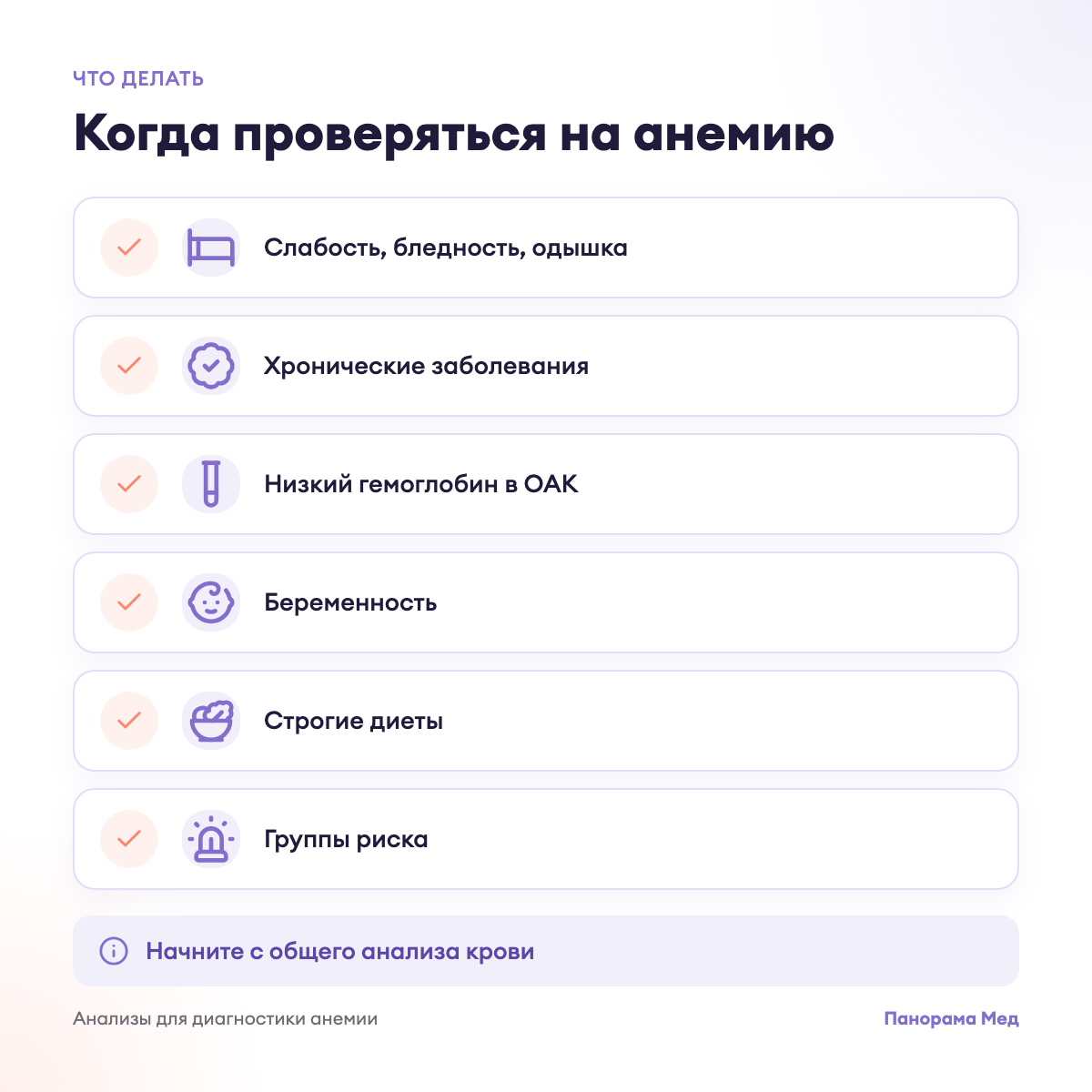 Когда проверяться на анемию