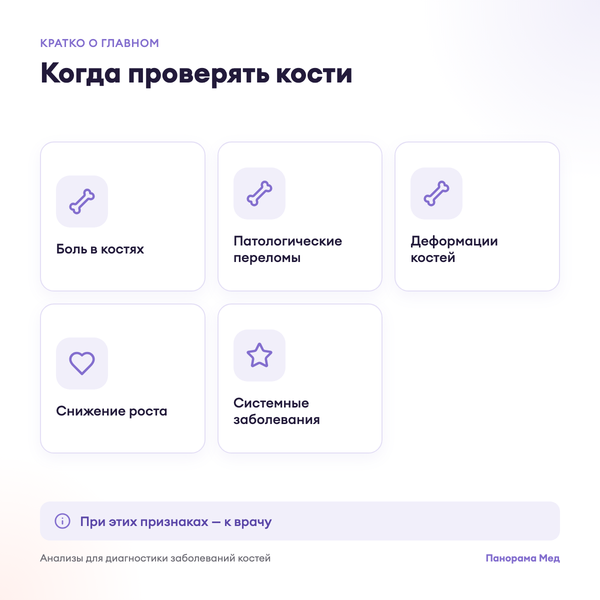 Когда проверять кости