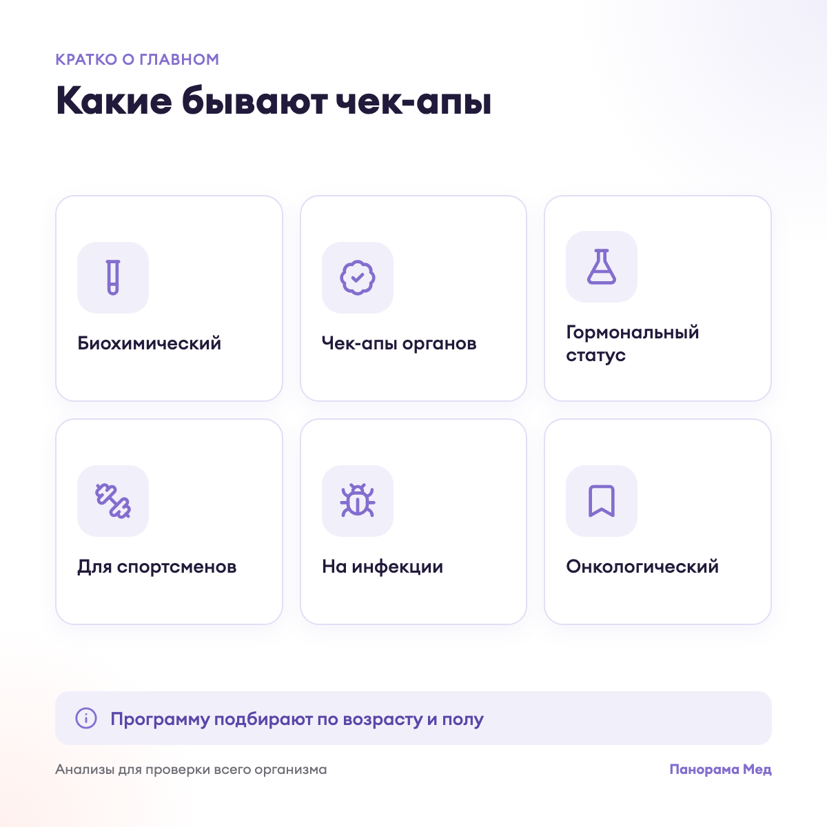 Какие бывают чек-апы