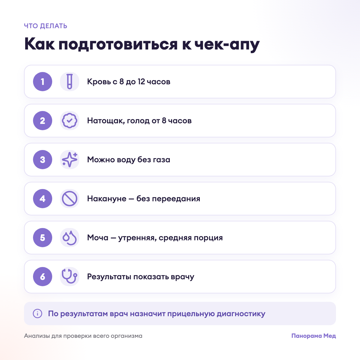 Как подготовиться к чек-апу