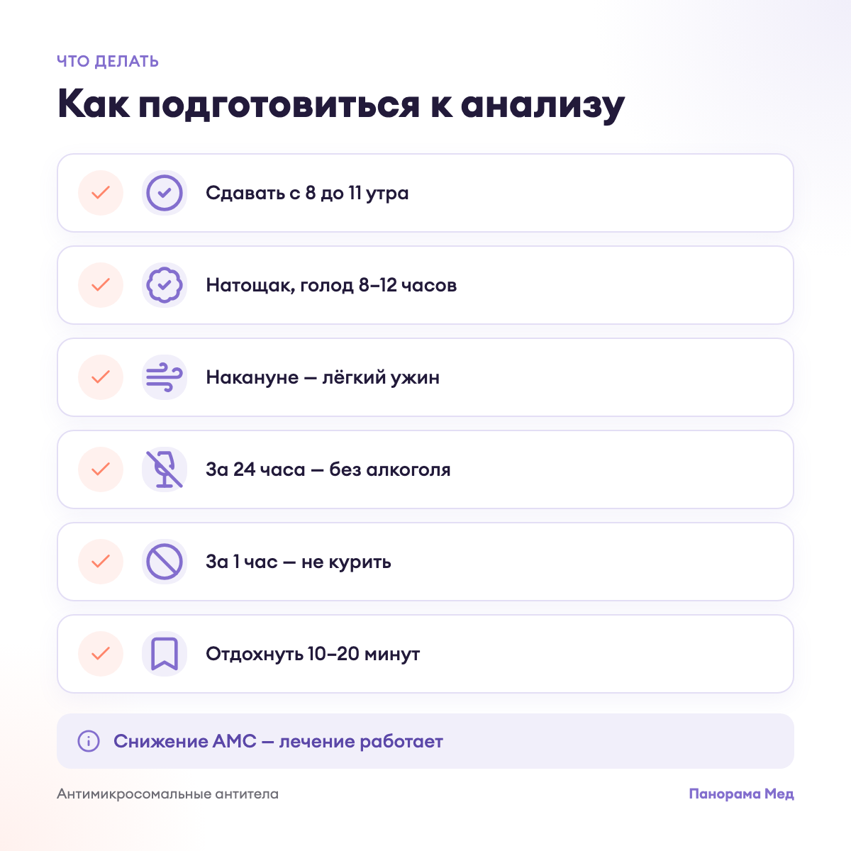 Как подготовиться к анализу