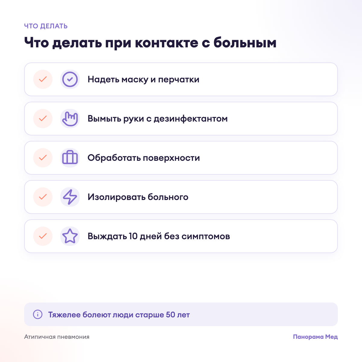Что делать при контакте с больным