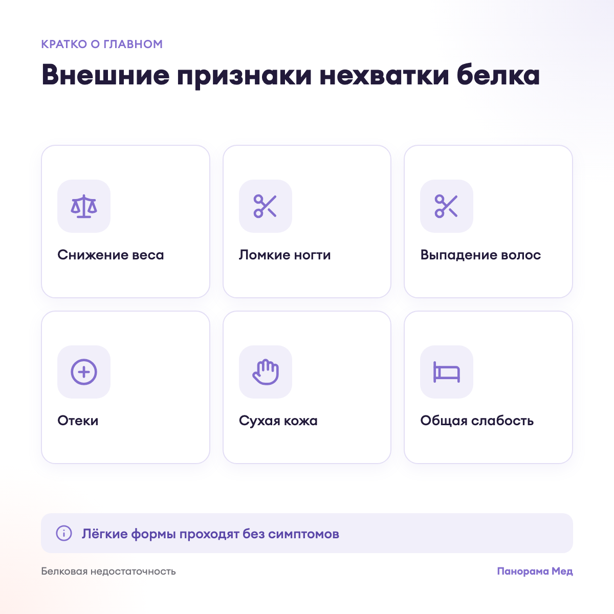 Внешние признаки нехватки белка