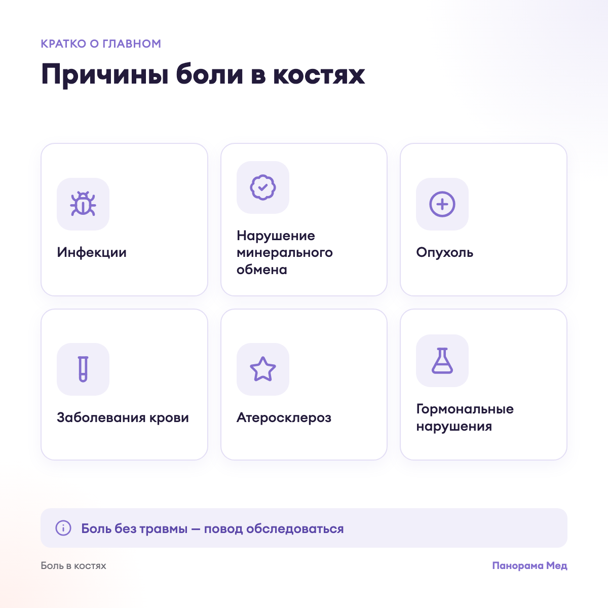 Причины боли в костях