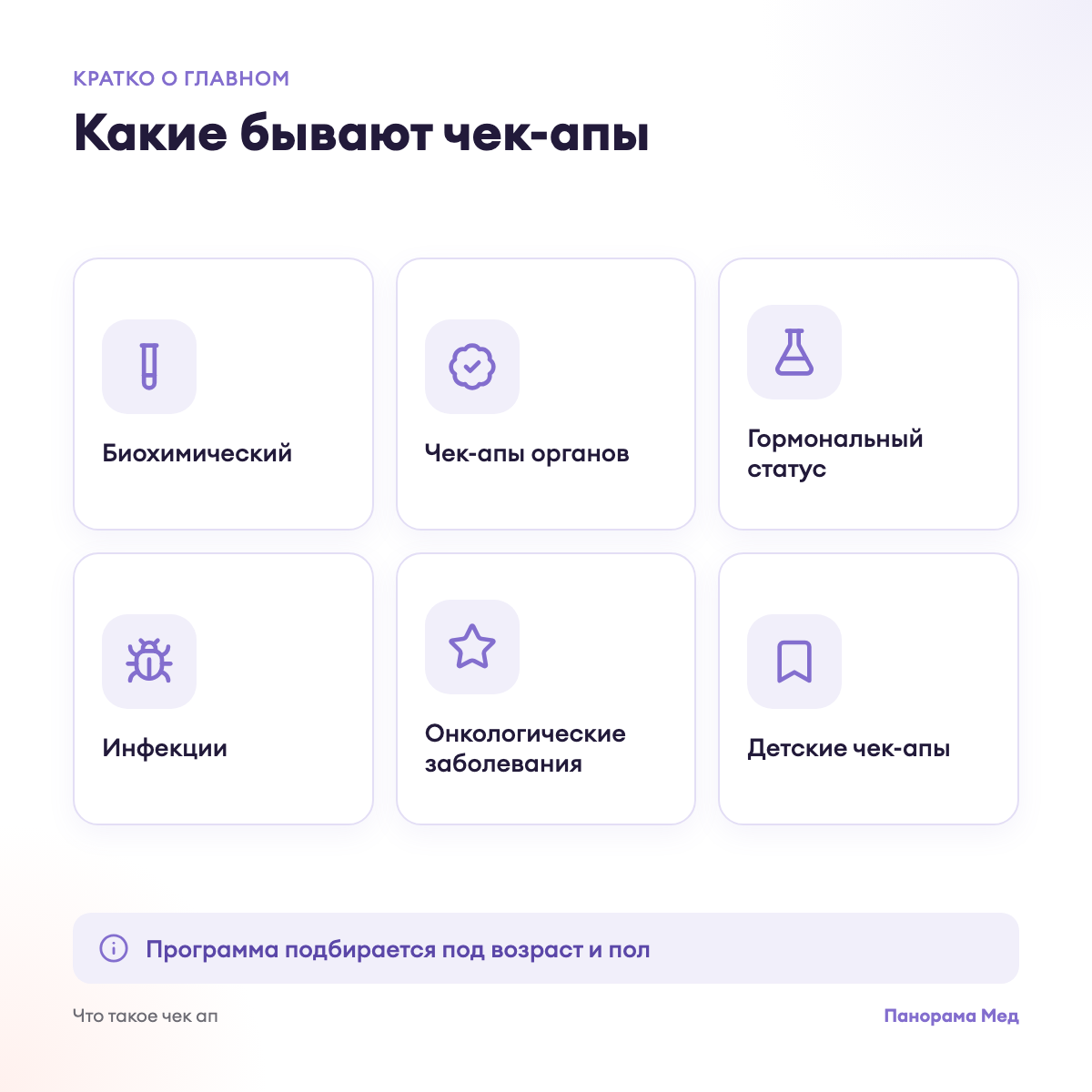 Какие бывают чек-апы