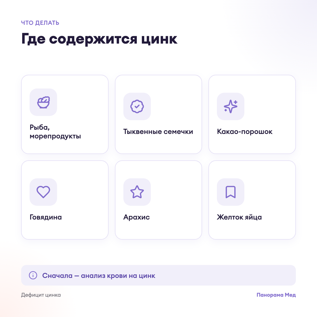 Где содержится цинк
