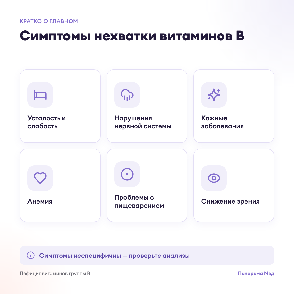 Симптомы нехватки витаминов B