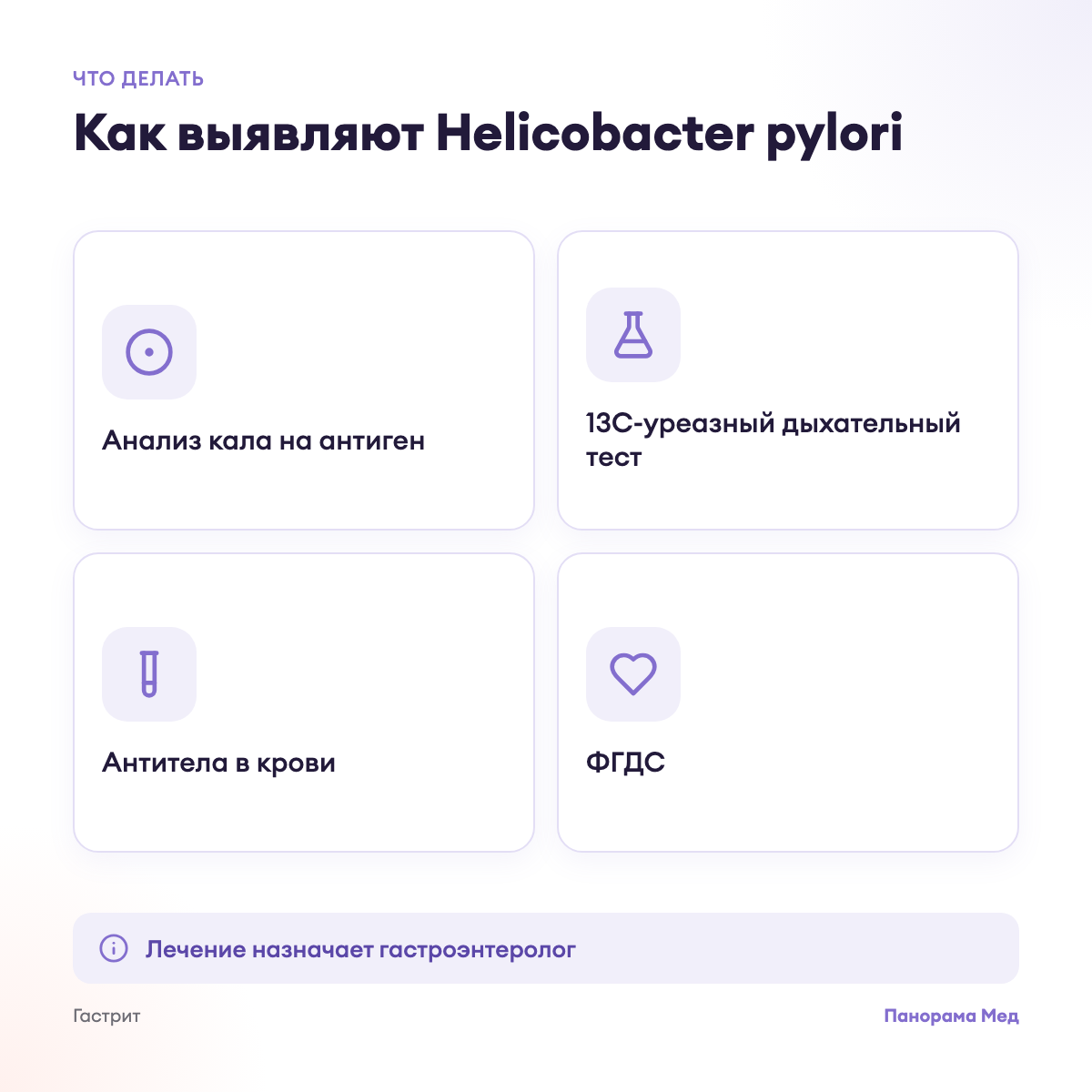 Как выявляют Helicobacter pylori
