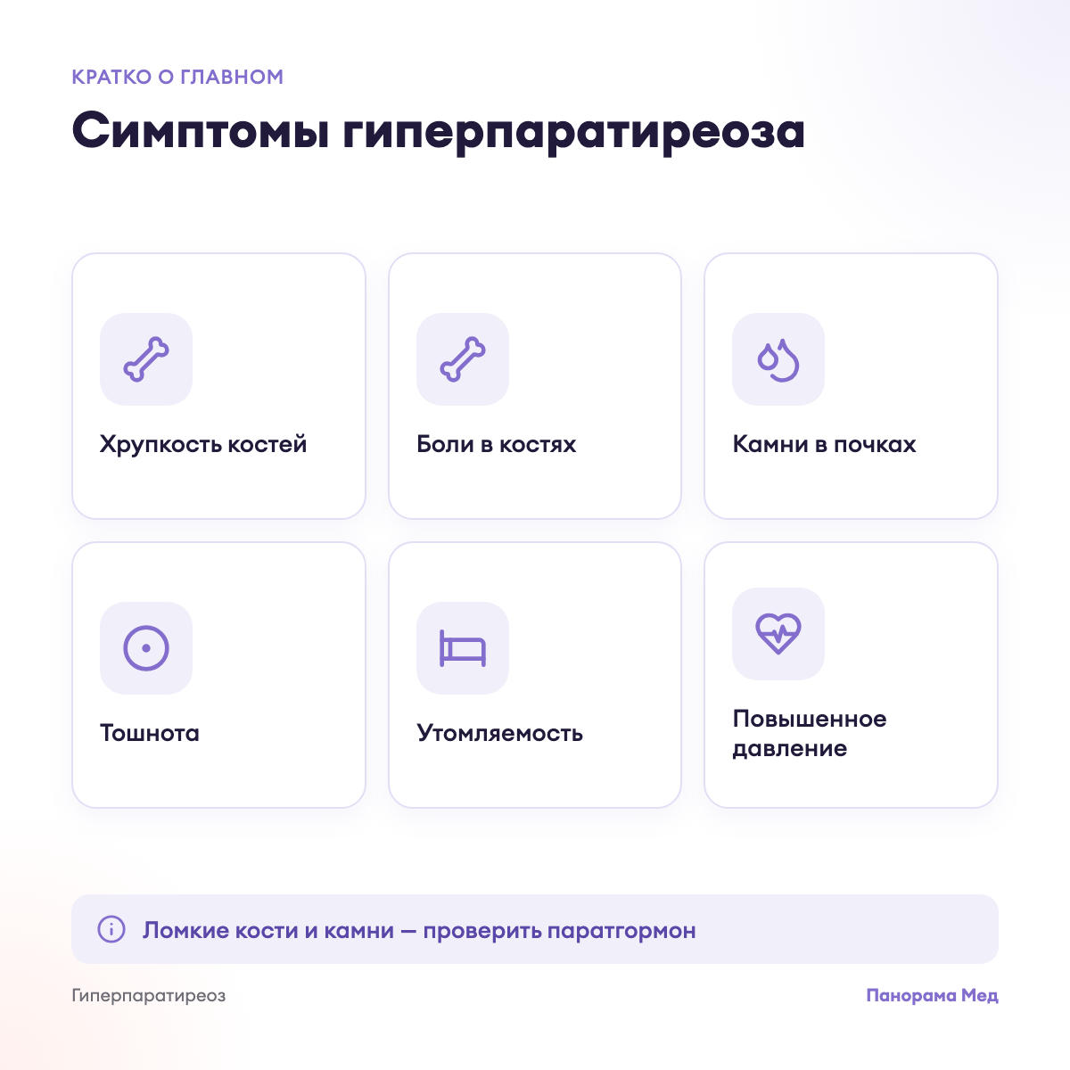 Симптомы гиперпаратиреоза
