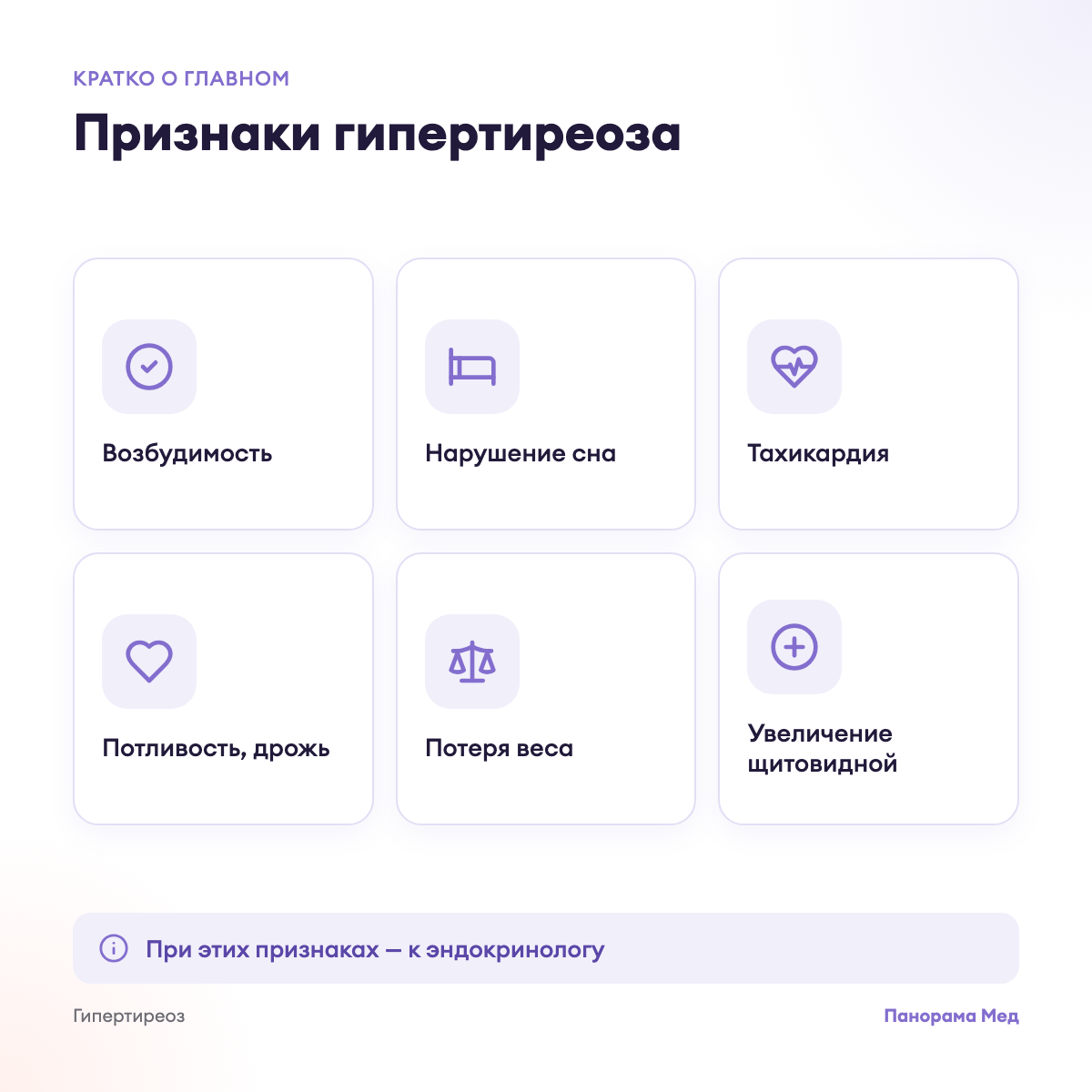 Признаки гипертиреоза
