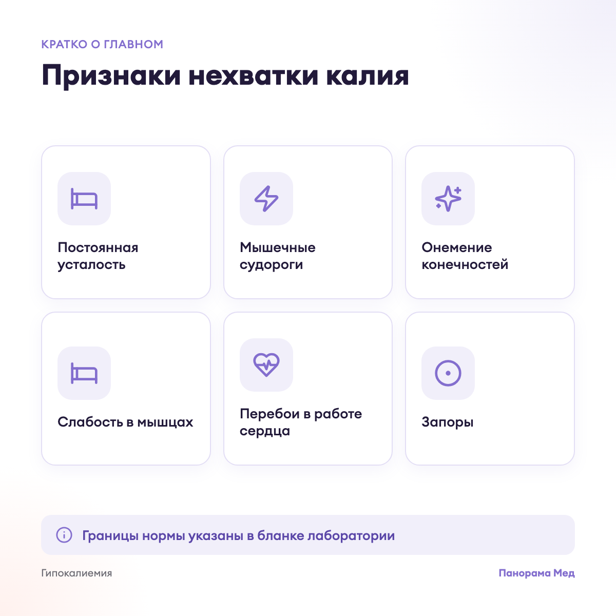Признаки нехватки калия