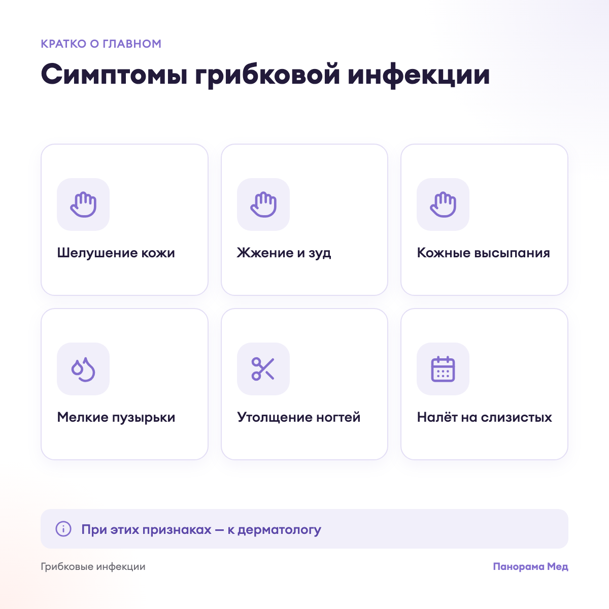 Симптомы грибковой инфекции