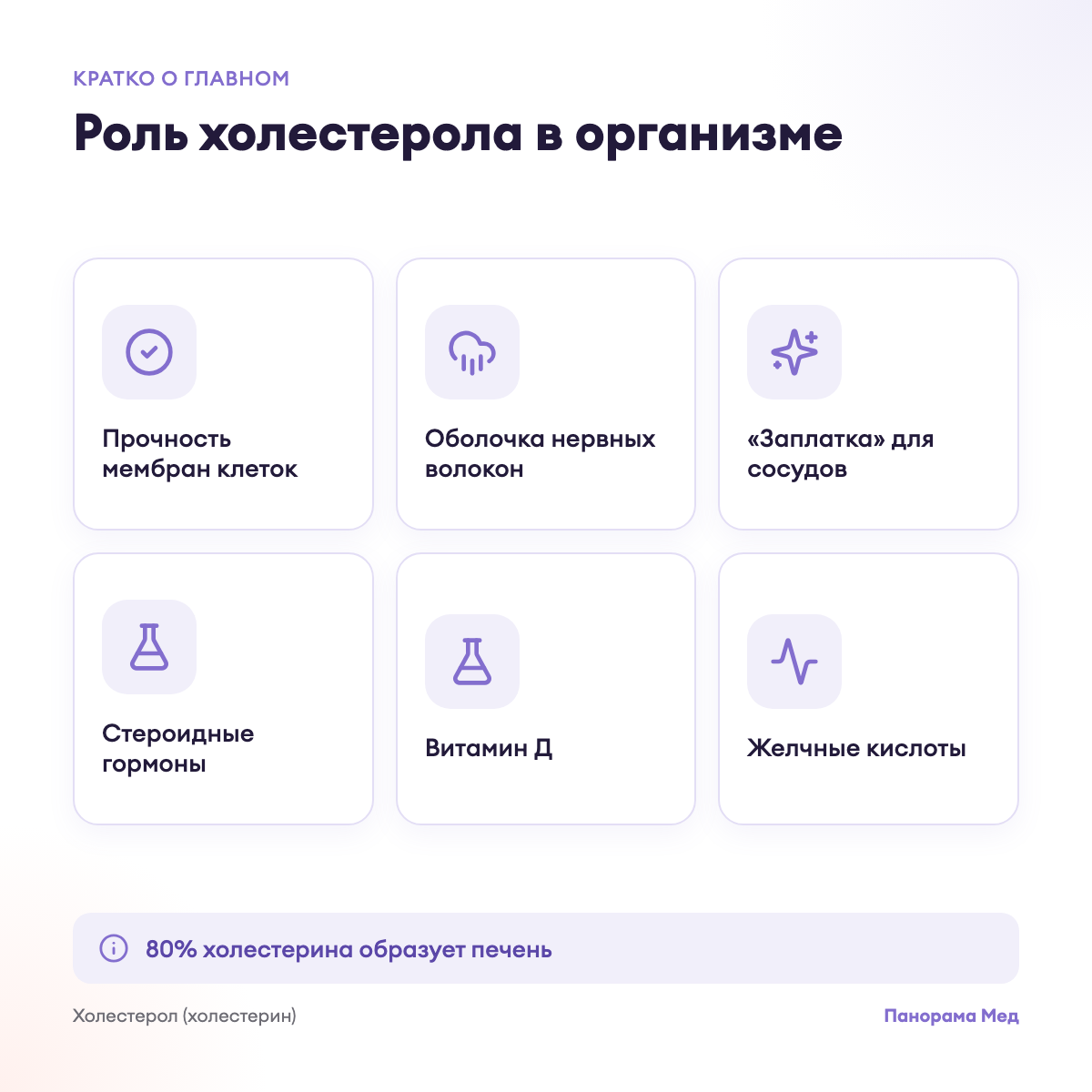 Роль холестерола в организме