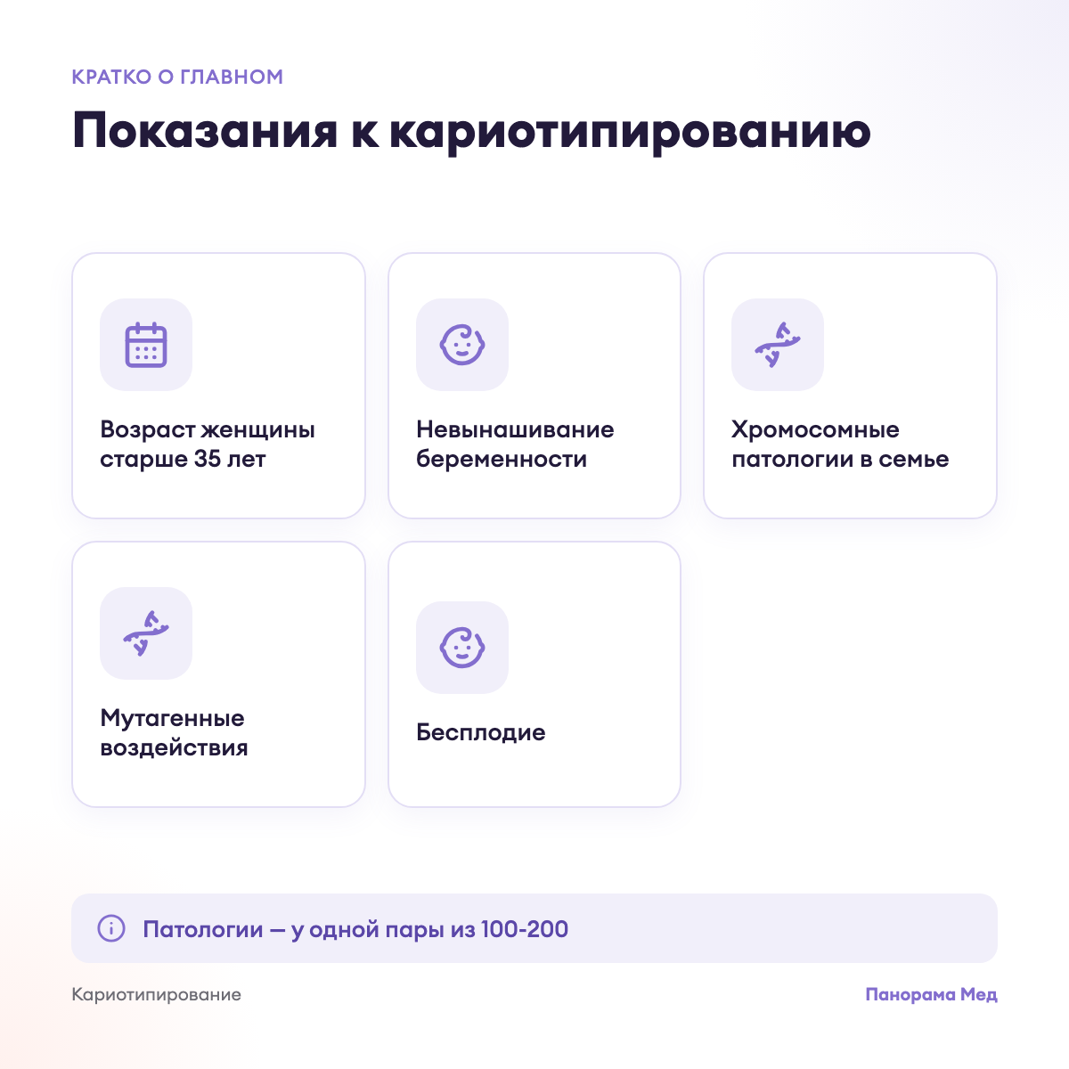 Показания к кариотипированию