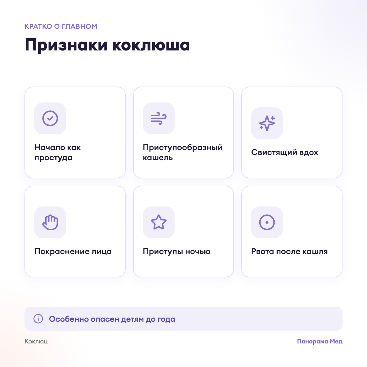 Признаки коклюша