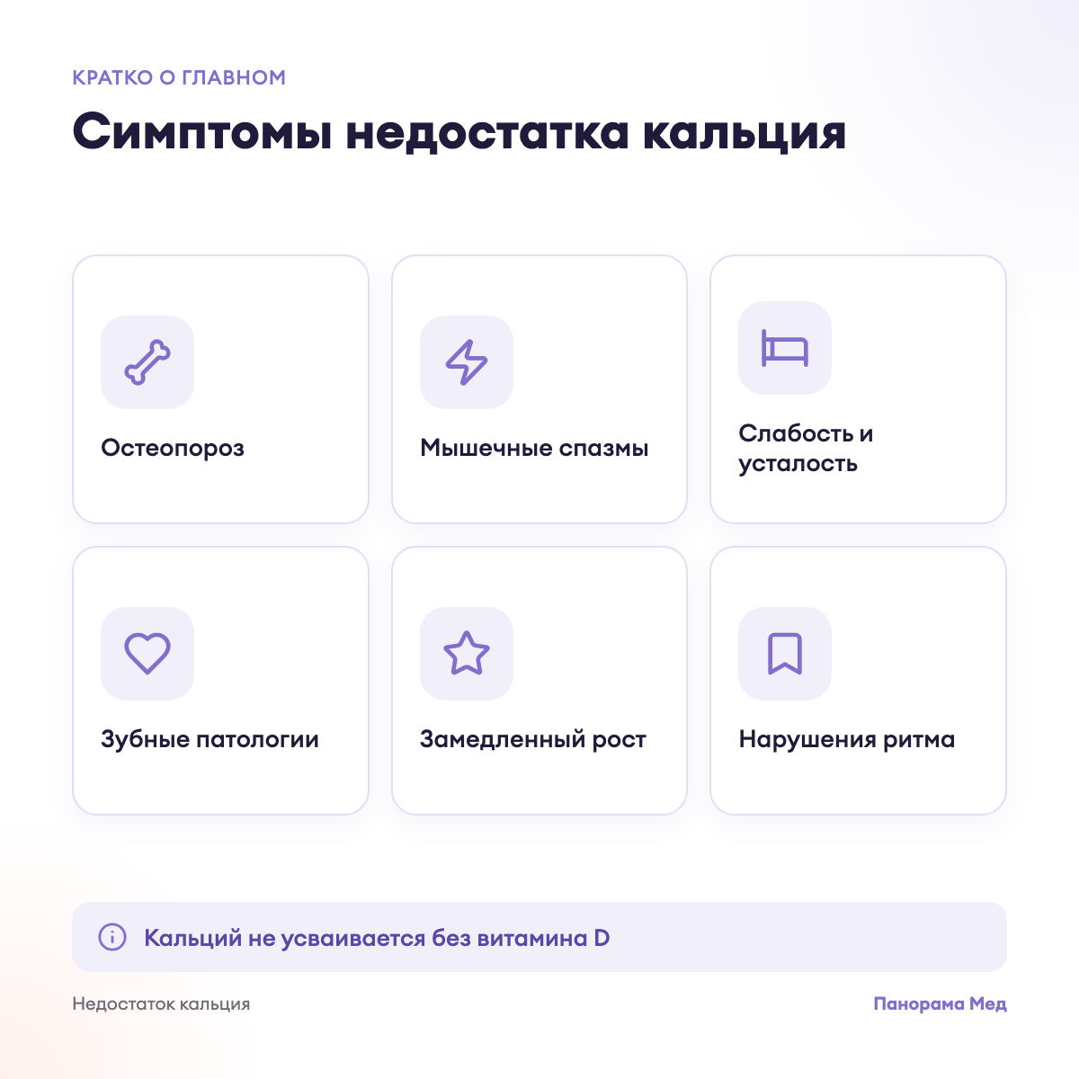 Симптомы недостатка кальция