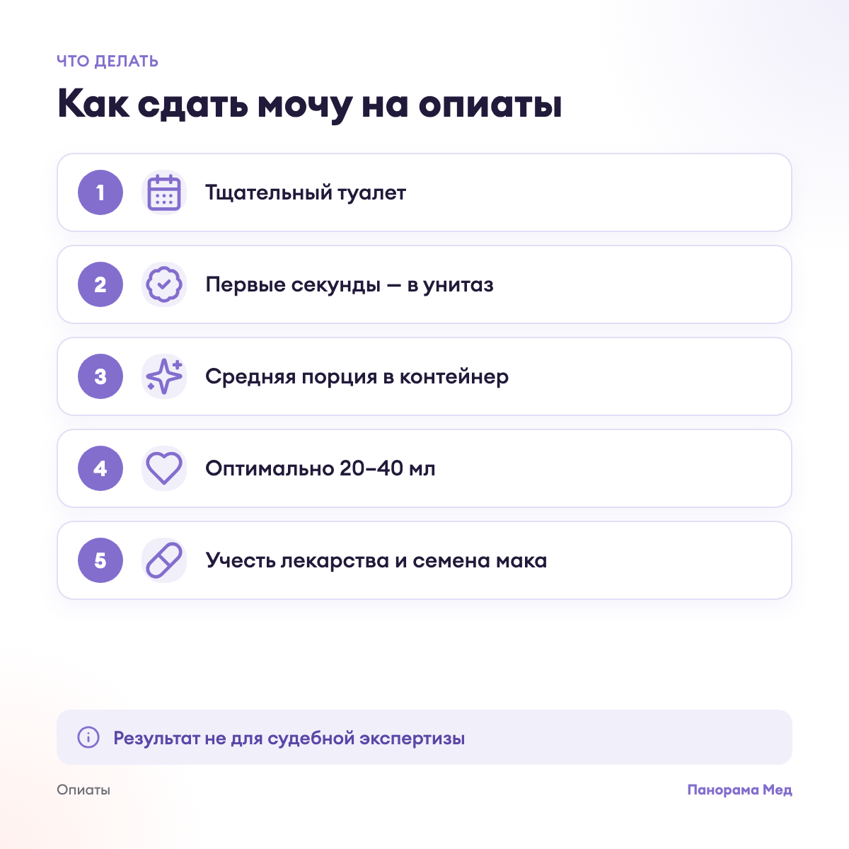 Как сдать мочу на опиаты