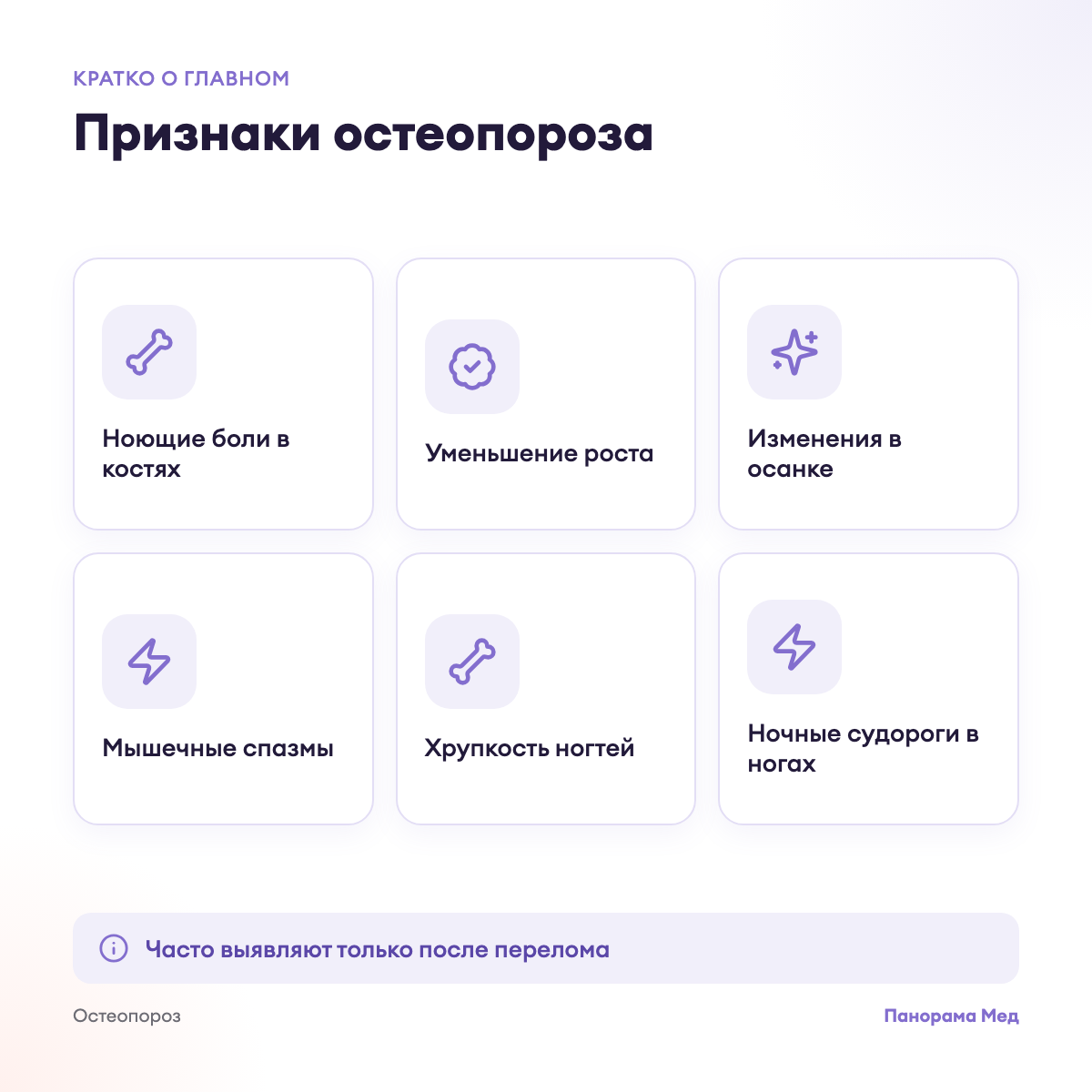 Признаки остеопороза